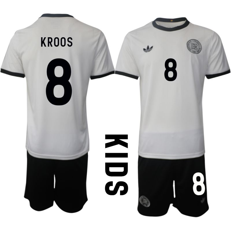 Youth 2025-2026 Season Germany home white #8 Soccer Jersey